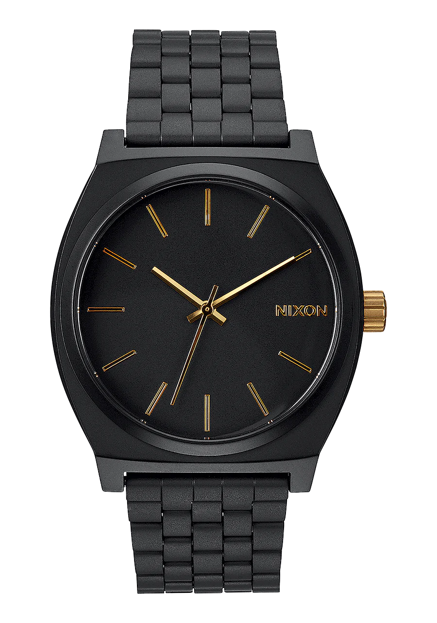 Nixon Watch Time Teller Matte Black Gold – Pollywog