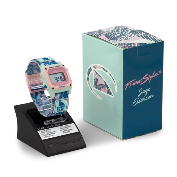 Freestyle Watch - Shark Classic Clip Sage Blue Sage Palm - Pollywog
