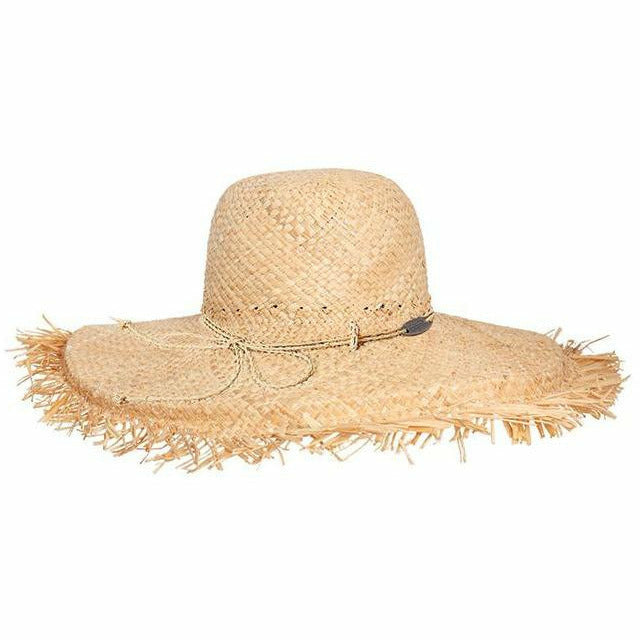 Ocean and Earth - Hat Ladies Raffia Fringe Cane Hat