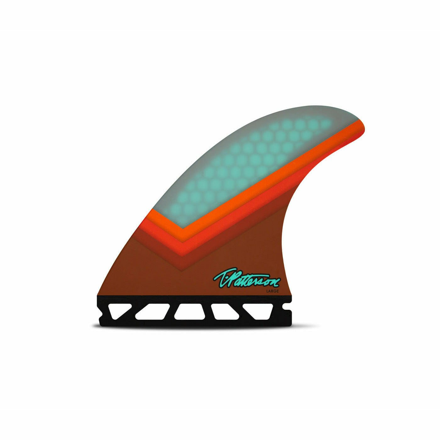 Futures Fins - TP1 Honeycomb - Large (Teal/Orange/Brown)