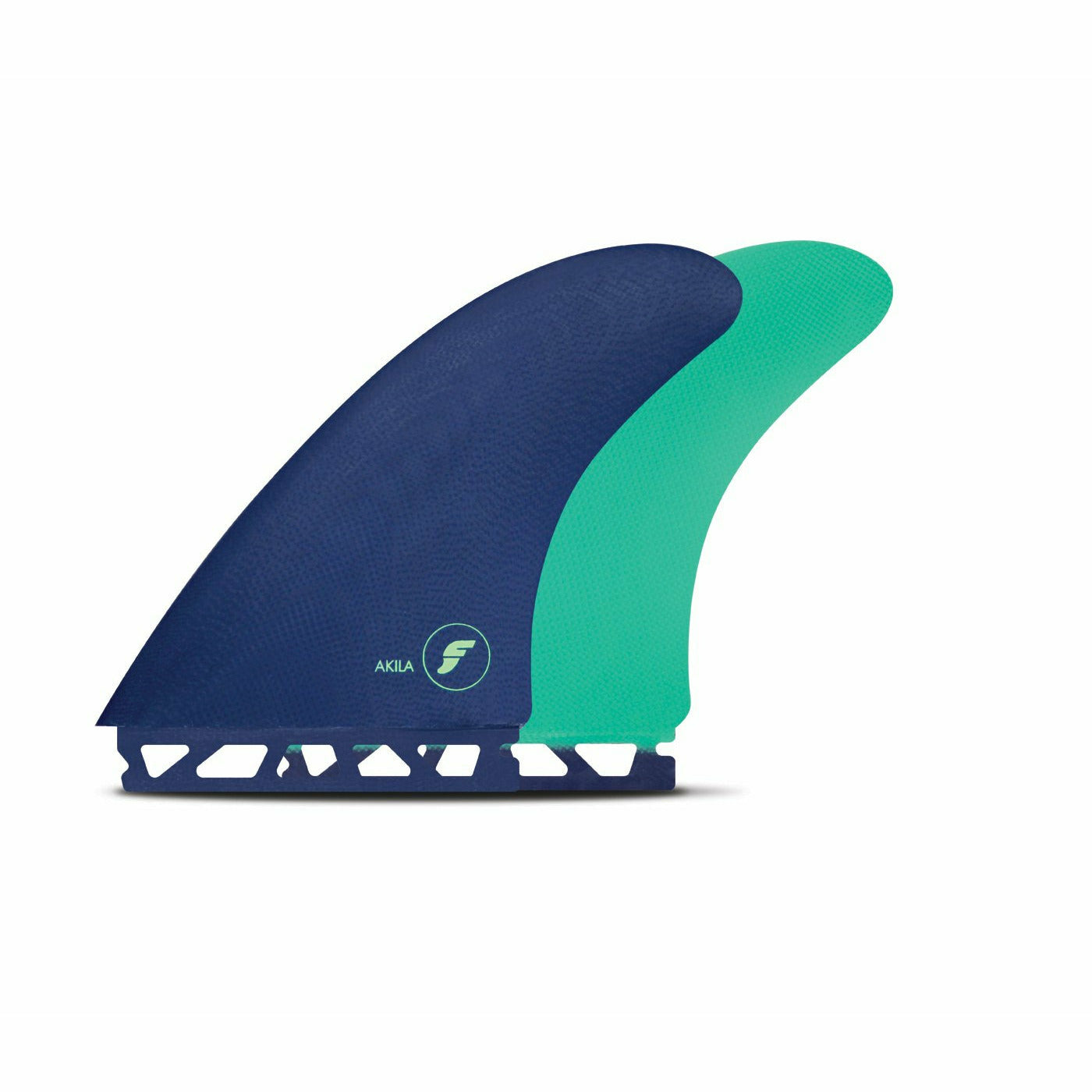 Futures Fins - AKILA Fiberglass - Universal (Dark Purple/Mint)