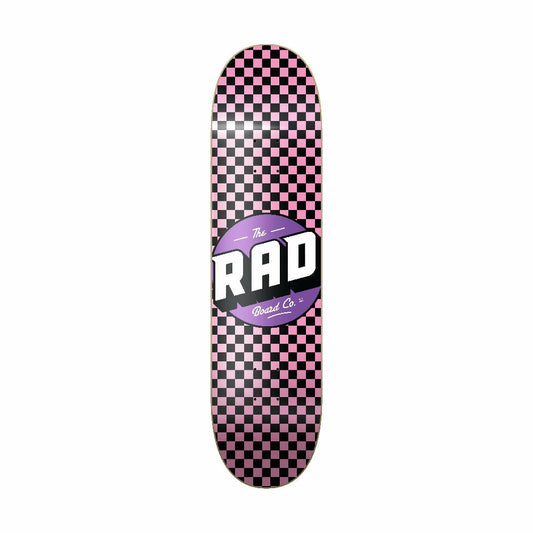 Rad - Skateboard - Deck Only - Logo Deck Only Checker - Black Pink (Size 7,75)