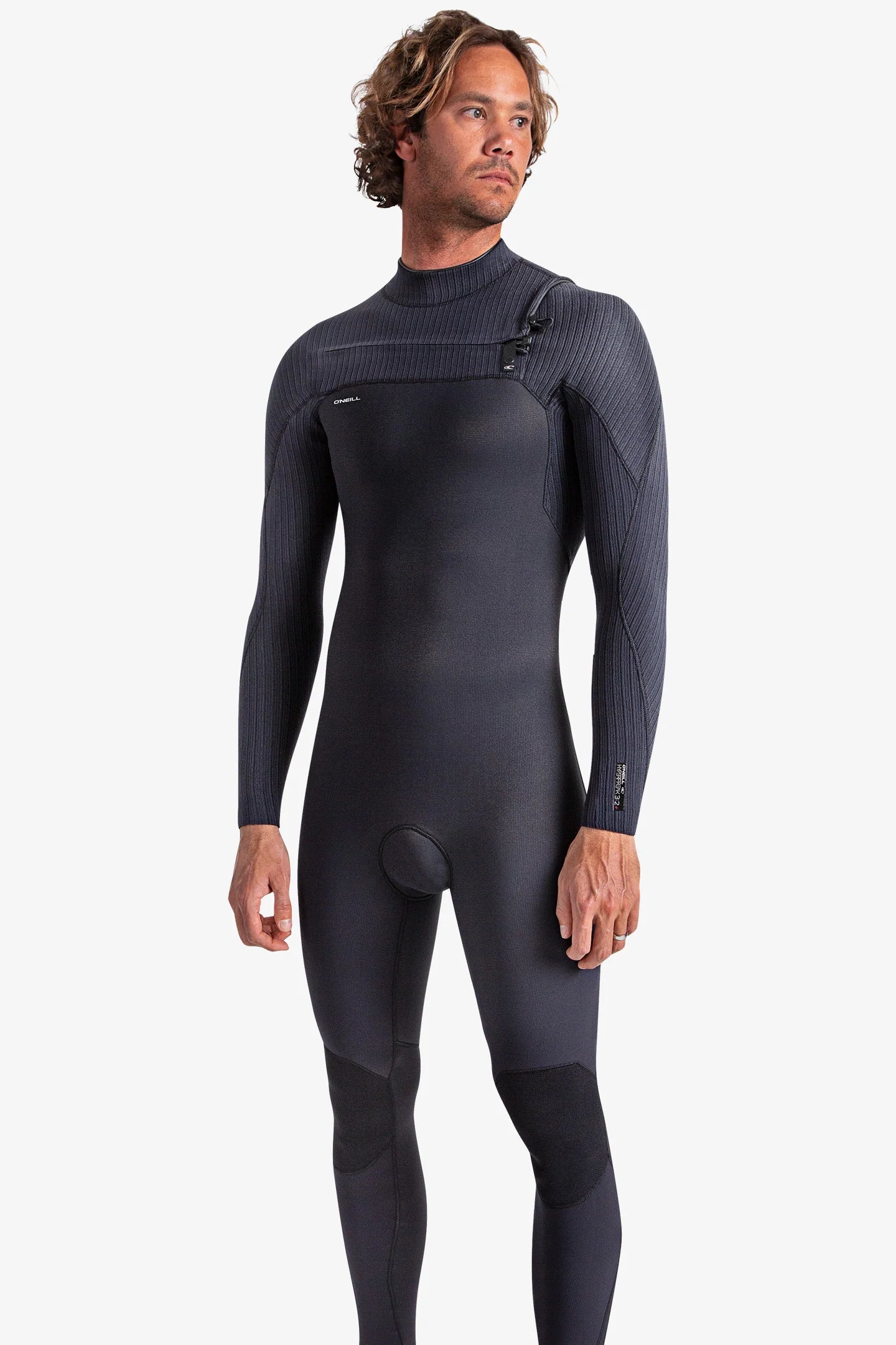 O'NEILL WETSUITS - HYPERFREAK F.U.S.E CHEST ZIP 3/2mm+ BLACK/BLACK - Pollywog