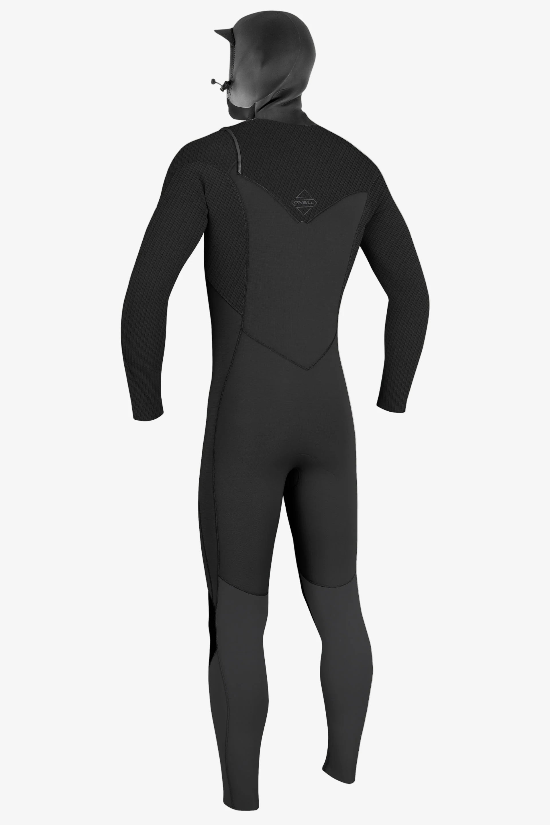 O'NEILL - HYPERFREAK 4/3mm CHEST ZIP FULLSUIT WITH HOOD BLK/BLK - Pollywog
