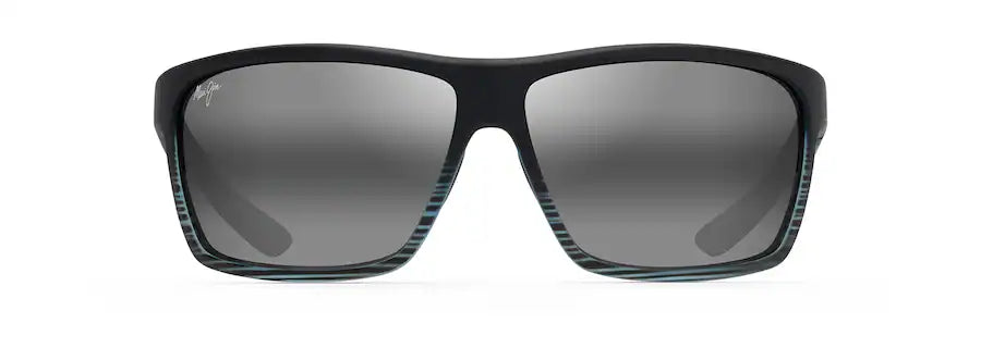 Maui Jim - Alenuihaha - Polarised Wrap Sunglasses - Grey Black Stripe - Pollywog