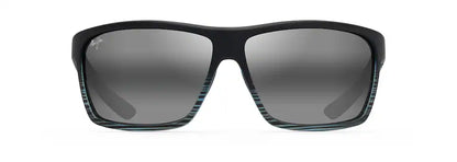 Maui Jim - Alenuihaha - Polarised Wrap Sunglasses - Grey Black Stripe - Pollywog