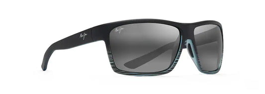 Maui Jim - Alenuihaha - Polarised Wrap Sunglasses - Grey Black Stripe - Pollywog