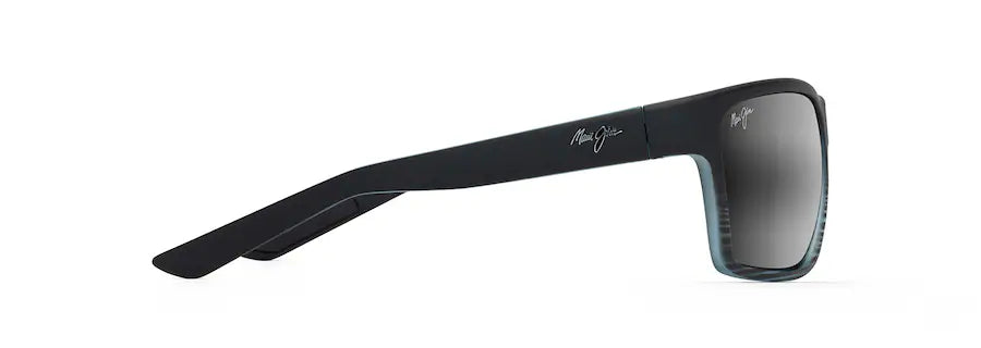 Maui Jim - Alenuihaha - Polarised Wrap Sunglasses - Grey Black Stripe - Pollywog