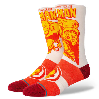 Stance Unisex Iron Man Marquee Crew Socks Red