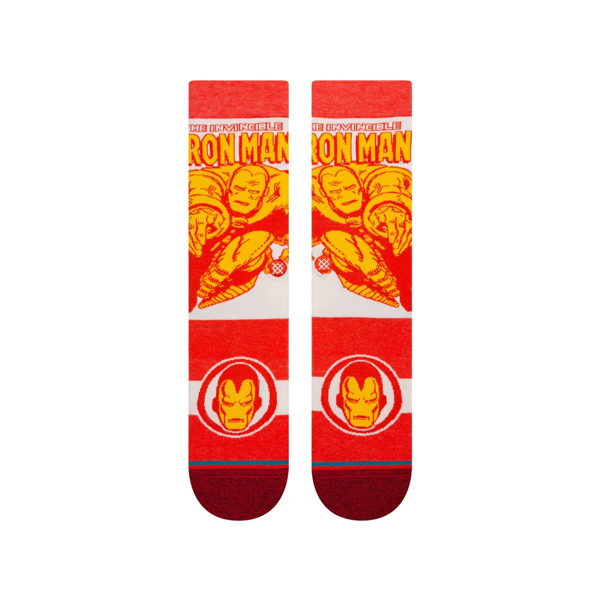 Stance Unisex Iron Man Marquee Crew Socks Red