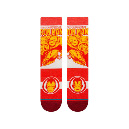 Stance Unisex Iron Man Marquee Crew Socks Red