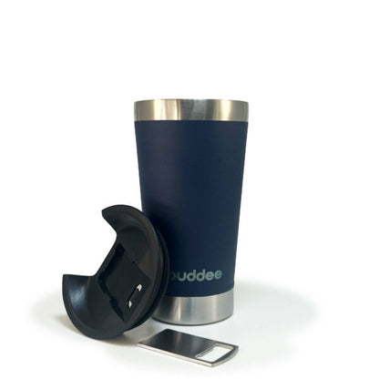 590ml Buddee Beer Mug W/ Bottle Opener – Navy