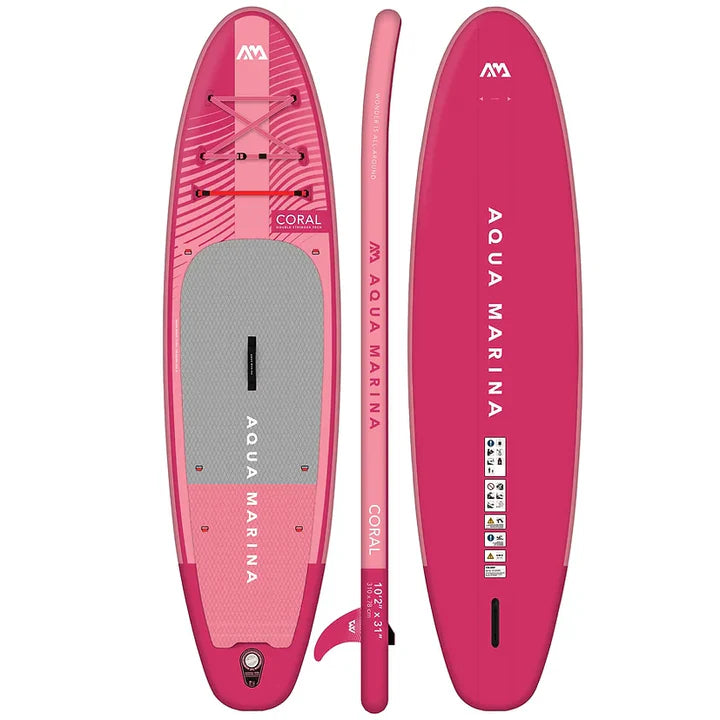 CORAL Raspberry 10'2" SUP + pdl