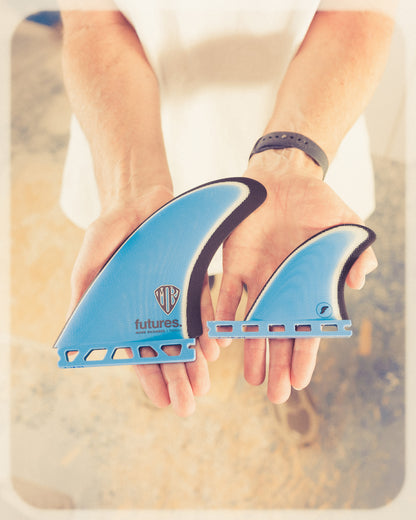 FUTURE FINS - MR TWIN + 1 - FIBERGLASS - BLUE/WHITE/BLACK