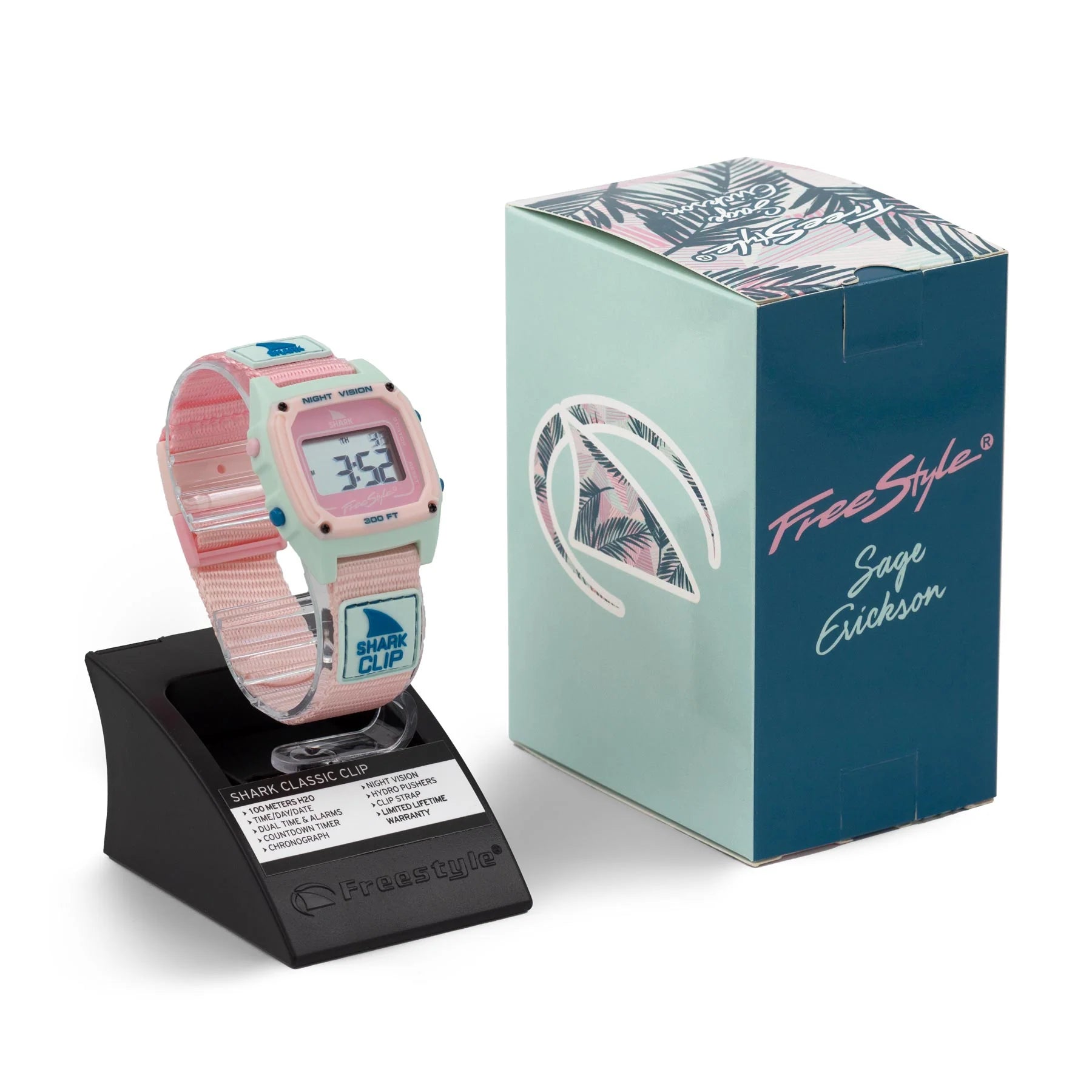FREESTYLE WATCHES - SHARK CLASSIC CLIP SAGE ERICKSON COLAB - BLUE SAGE PINK - Pollywog
