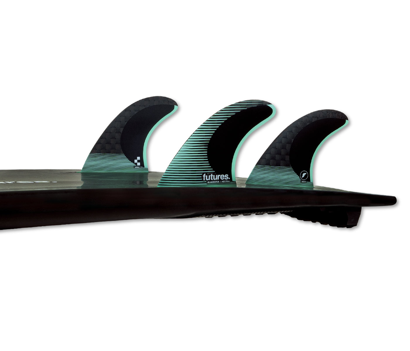 FUTURE FINS - F4 BLACKSTIX - THRUSTER - SMALL - GREEN