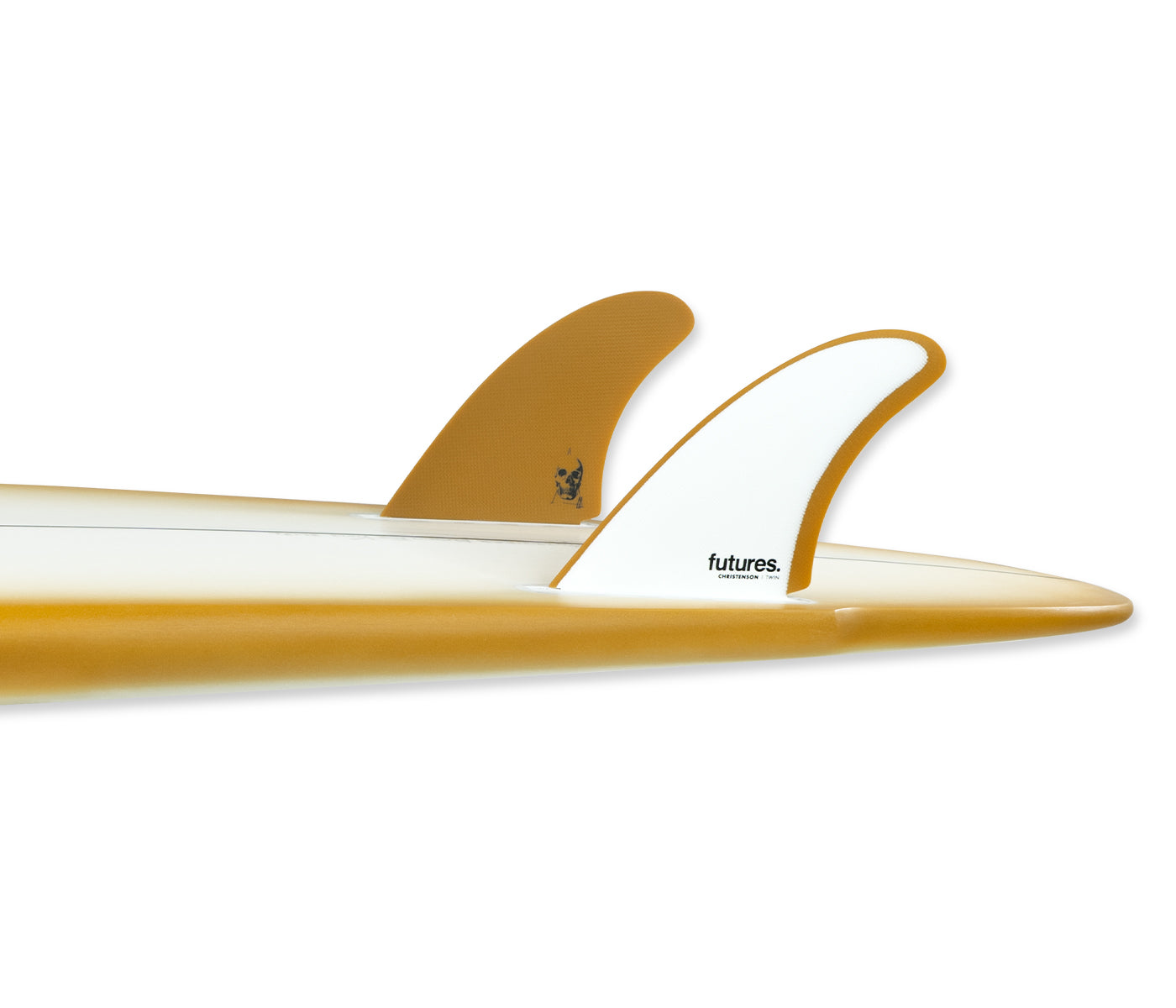 FUTURE FIN CHRISTENSON FIBREGLASS TWIN WHITE/BROWN