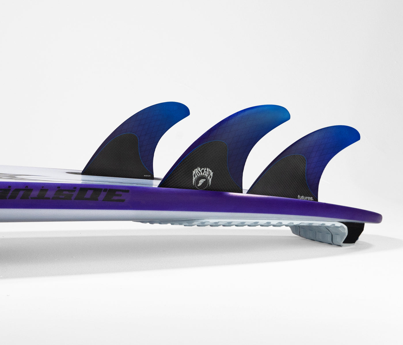 FUTURE FINS - MAYHEM 3.0 - HONEYCOMBE/CARBON - THRUSTER - MEDIUM - BLUE - Pollywog