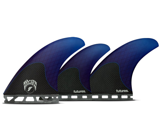 FUTURE FINS - MAYHEM 3.0 - 5 FIN SET - HONEYCOMBE - MEDIUM - BLUE