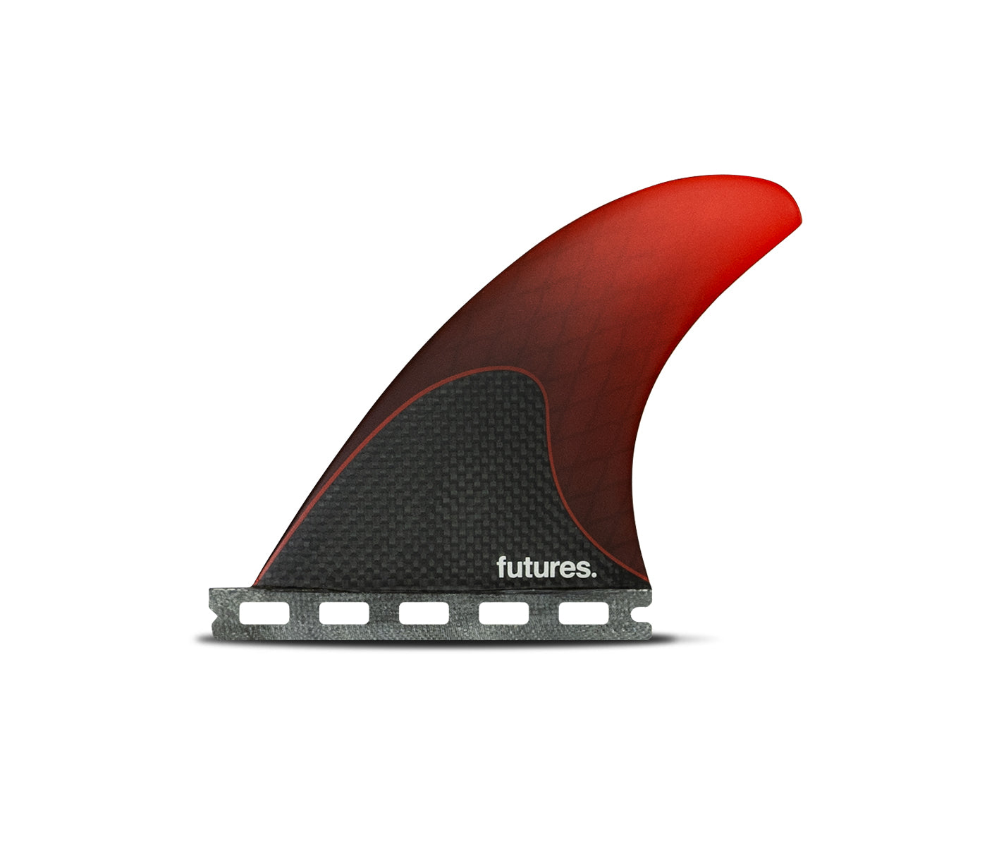 FUTURE FINS - MAYHEM 3.0 - HONEYCOMBE/CARBON - TRHUSTER - LARGE - RED