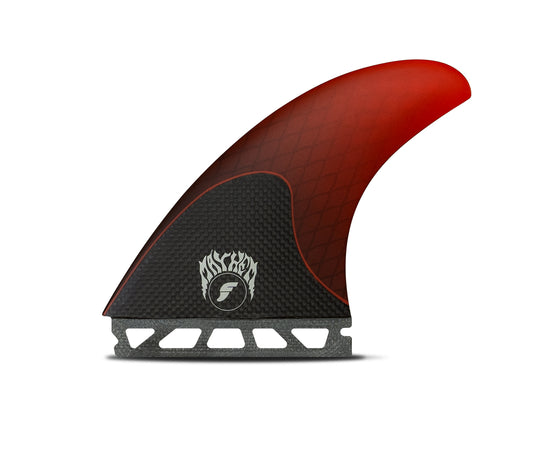 FUTURE FINS - MAYHEM 3.0 - HONEYCOMBE/CARBON - TRHUSTER - LARGE - RED