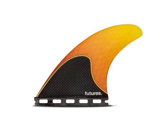 FUTURE FINS - MAYHEM 3.0 - HONEYCOMBE/CARBON - THRUSTER - SMALL - ORANGE - Pollywog