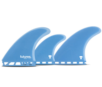 FUTURE FINS - TWIGGY SET UP - 5 FIN - FIBERGLASS - LARGE - ROYAL/BLUE