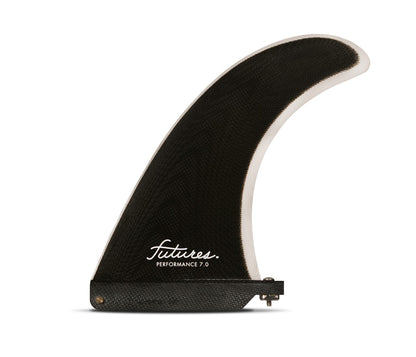 FUTURE FINS - PERFORMANCE 7" SINGLE LONGBOARD FIN - MEDIUM - BLACK/GREY