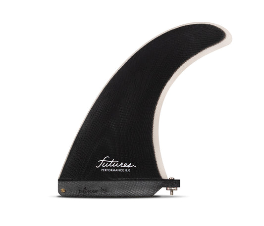 FUTURE FINS - PERFORMANCE 8" SINGLE LONGBOARD FIN - BLACK/GREAY - MEDIUM