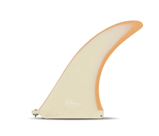 FUTURE FINS - ZACK FLORES 9.5" - SINGLE LONGBOARD FIN - ORANGE/CREAM