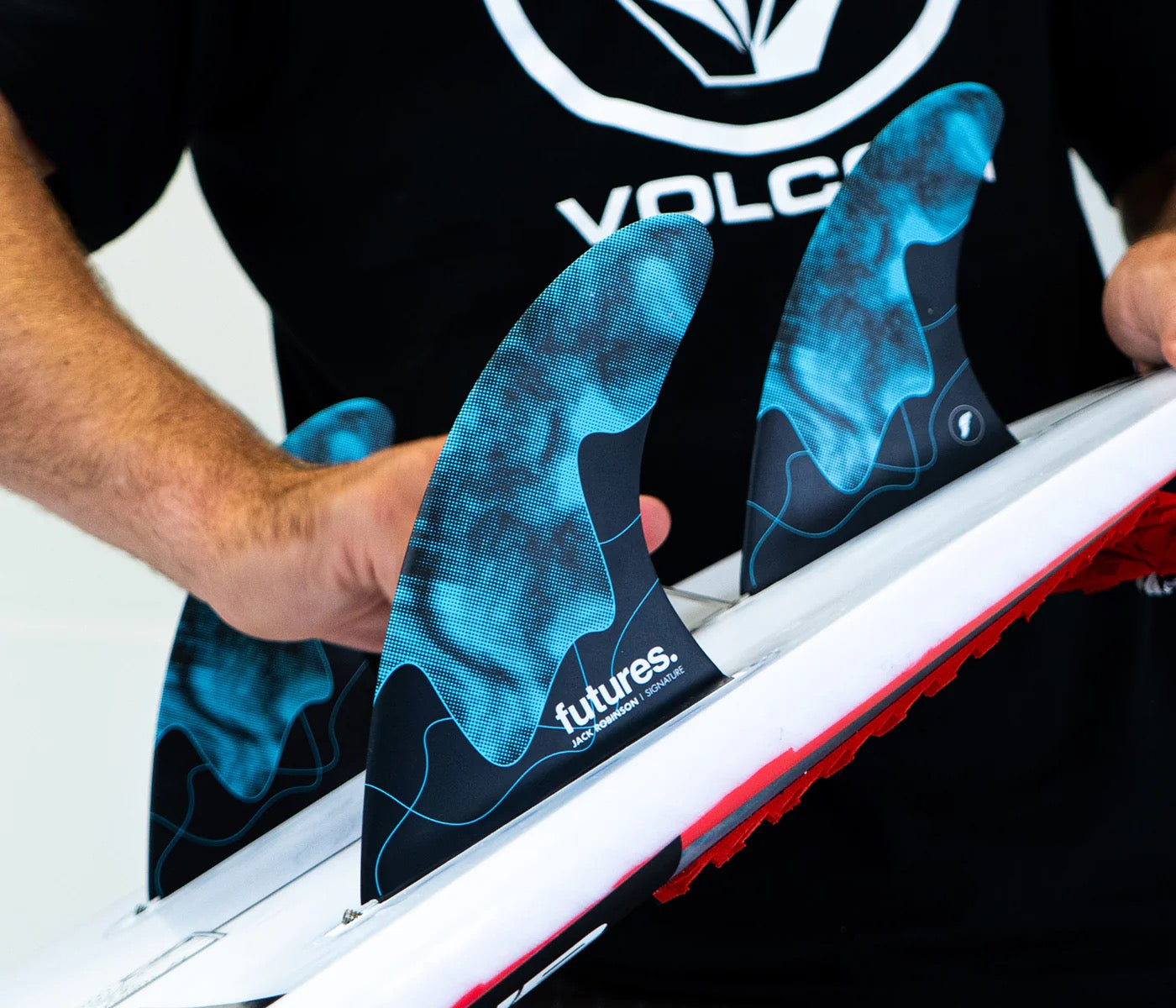 FUTURE FINS - JACK ROBINSON - HONEYCOMBE - THRUSTER - LARGE - AQUA - Pollywog