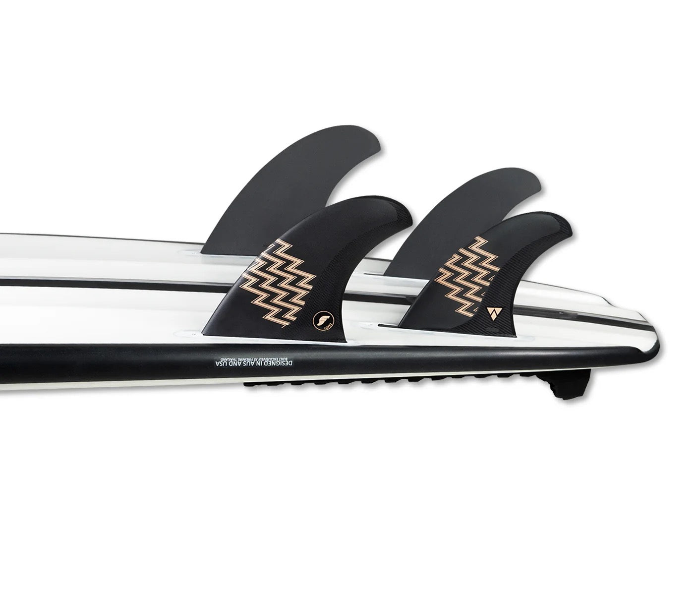 FUTURE FINS - GERRY LOPEZ - 5 FIN - ALPHA - LARGE -CARBON/SAND