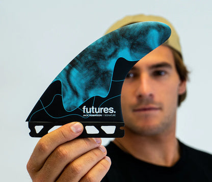 FUTURE FINS - JACK ROBINSON - HONEYCOMBE - THRUSTER - LARGE - AQUA - Pollywog