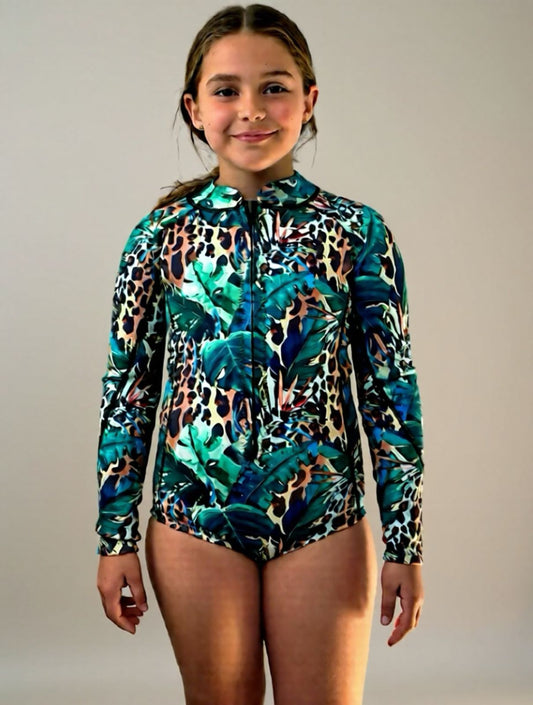 Meraki - Girls Long sleeve Springsuit Jungle Vibes