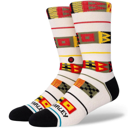 Stance Unisex Bob Stripe Socks Cream Navy