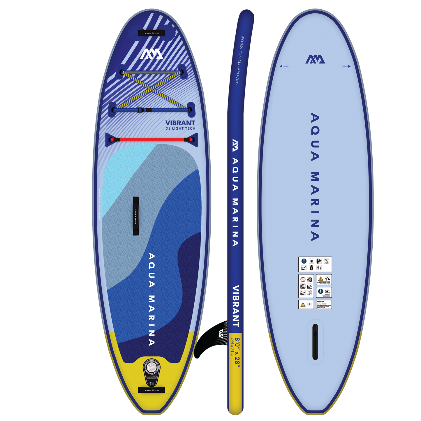 Aqua Marina - Vibrant 8'0" Kids SUP + Paddle - Pollywog