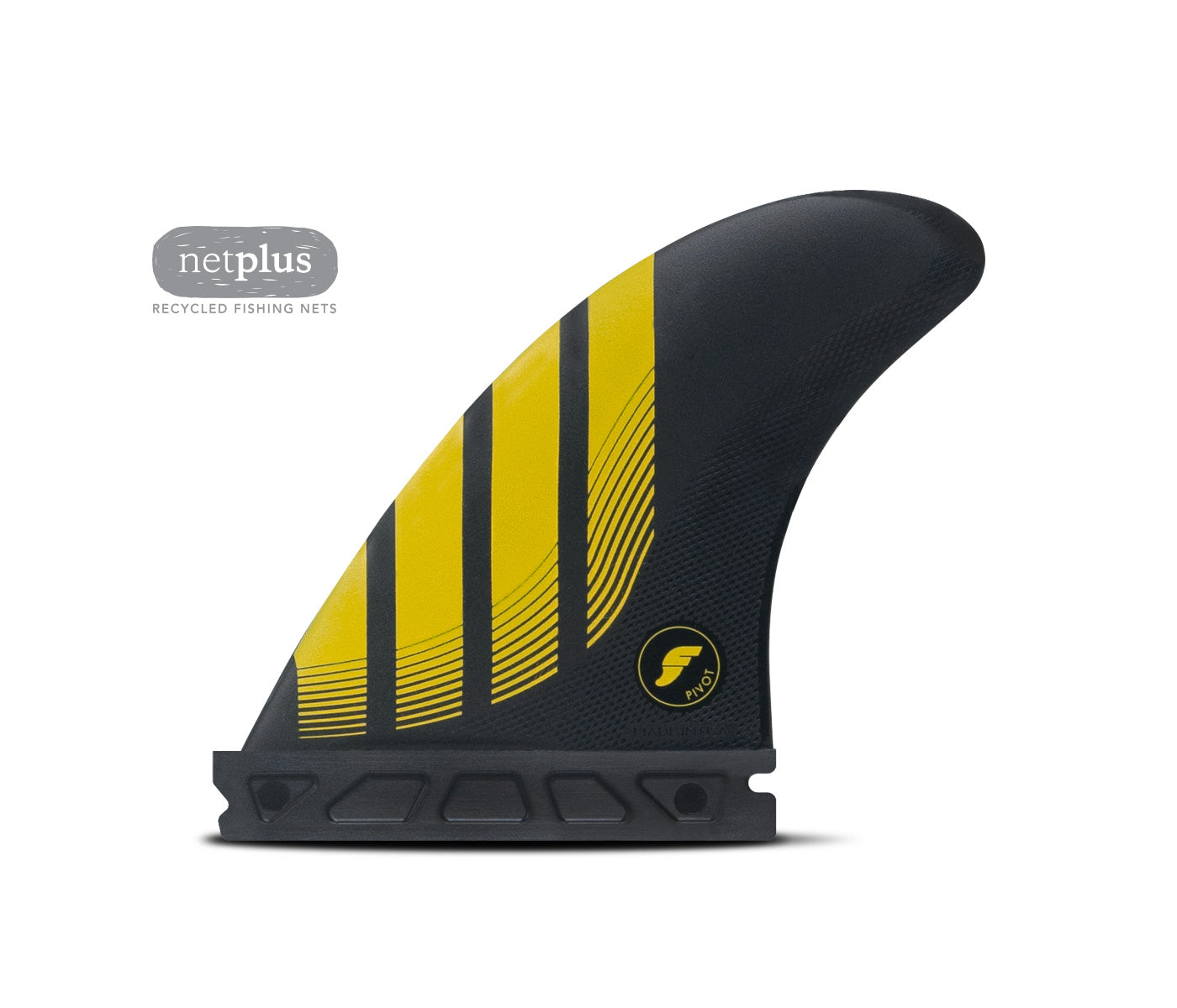 FUTURE FINS - P4 ALPHA SERIES PIVOT THRUSTER - SMALL CARBON/YELLOW - Pollywog