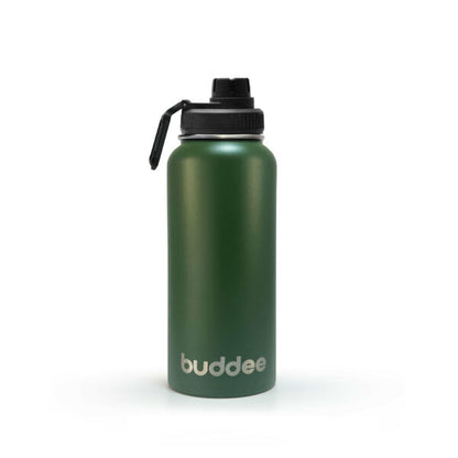 960ml Buddee Bottle WM w/ Spout Lid – Army Green