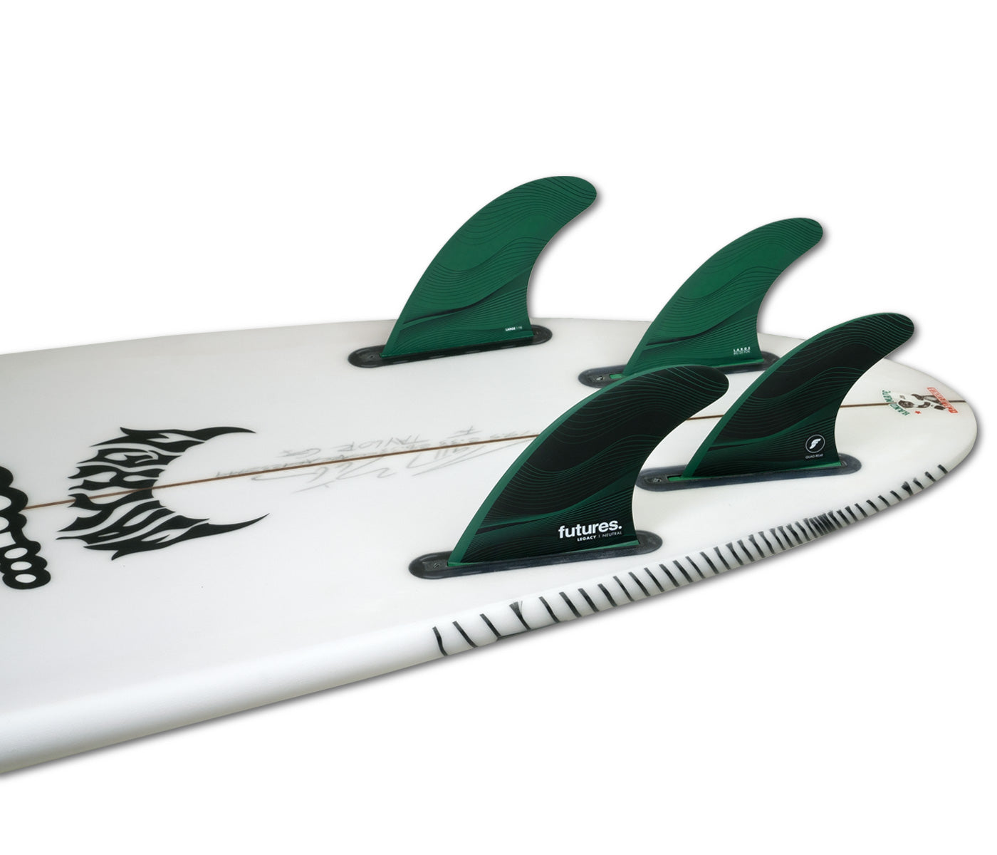 FUTURE FINS - F8 LEGACY NEUTRAL - 5 FIN - HC - LARGE - GREEN