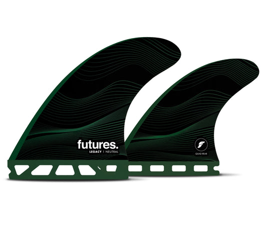 FUTURE FINS - F8 LEGACY NEUTRAL - QUAD - HONEYCOMBE - LARGE - GREEN