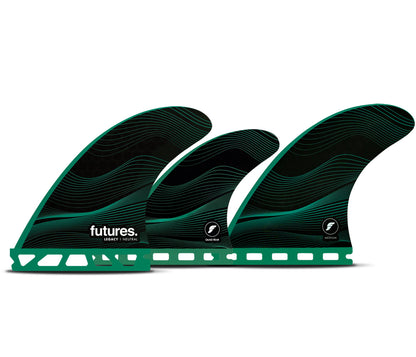 FUTURE FINS - F6 LEGACY NEUTRAL - 5 FIN - HC - MEDIUM - GREEN