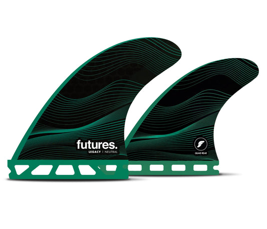 FUTURE FINS - F6 LEGACY NEUTRAL - QUAD - HONEYCOMBE - MEDIUM - GREEN