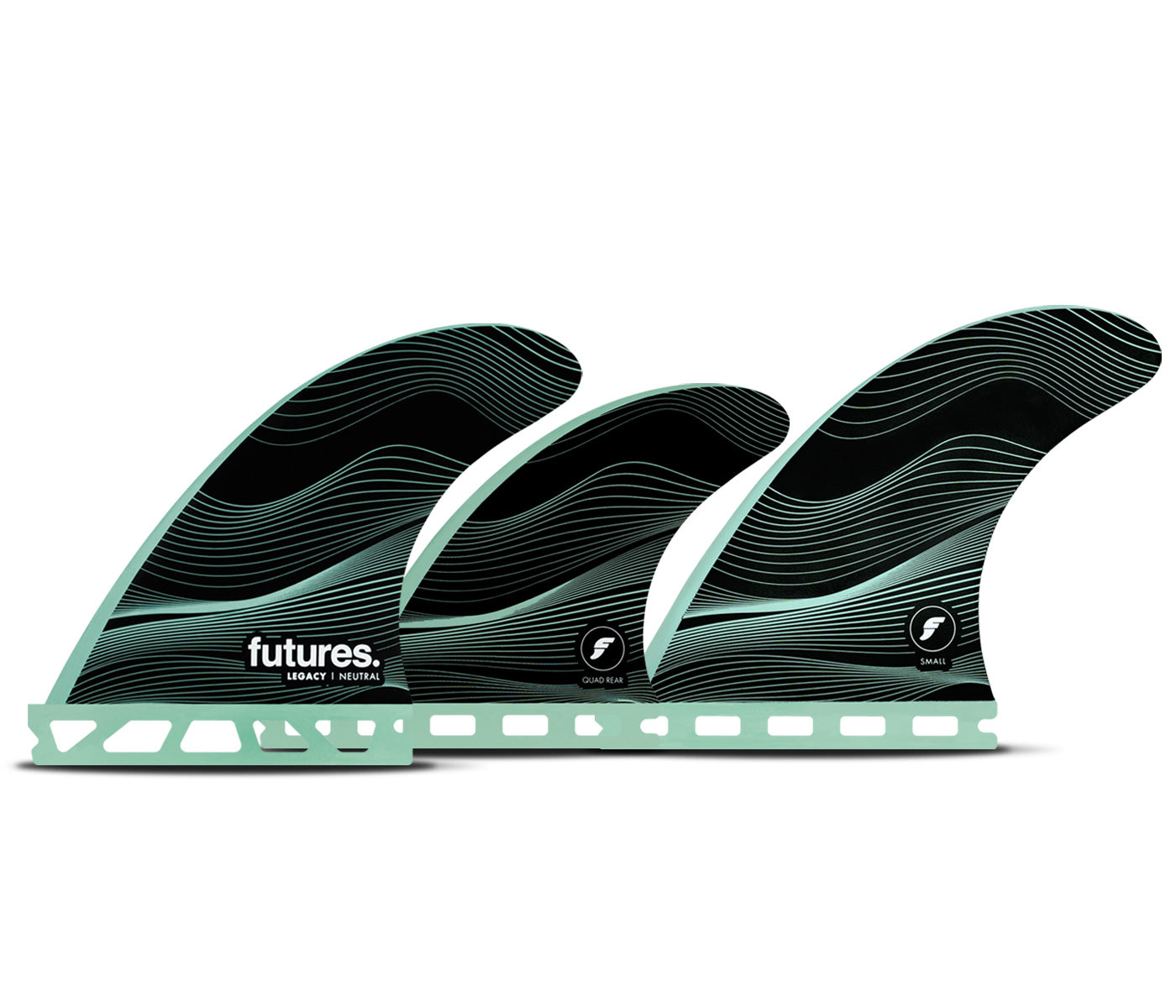 FUTURE FINS - F4 LEGACY NEUTRAL - 5 fin - HC - SMALL - GREEN