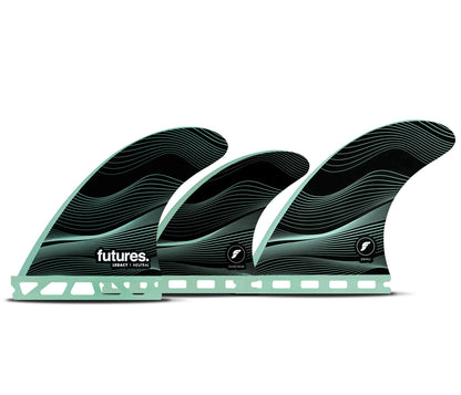FUTURE FINS - F4 LEGACY NEUTRAL - 5 fin - HC - SMALL - GREEN