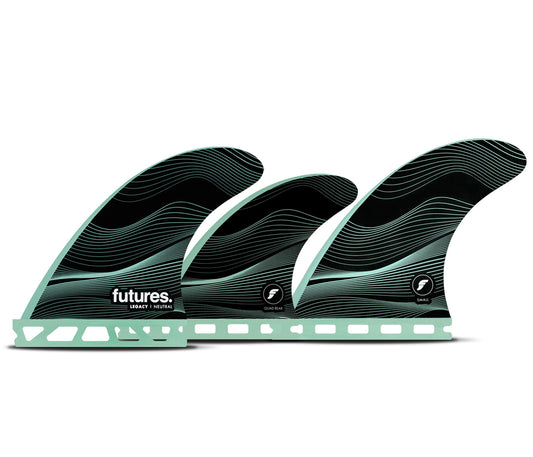 FUTURE FINS - F4 LEGACY NEUTRAL - 5 fin - HC - SMALL - GREEN