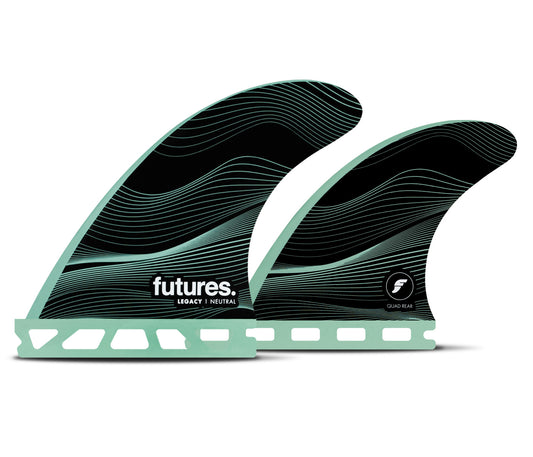FUTURE FINS - F4 LEGACY NEUTRAL QUAD - HONEYCOMBE - SMALL - GREEN