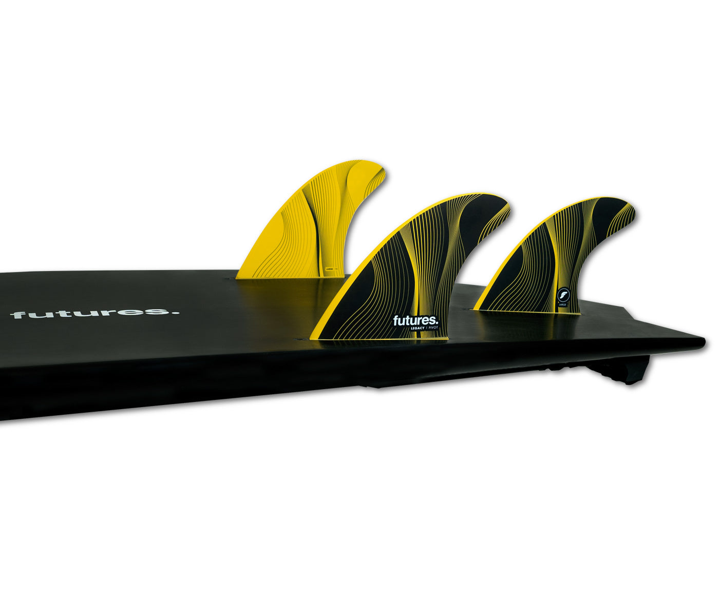 FUTURE FINS - P8 LEGACY PIVOT - HONEYCOMBE - THRUSTER - LARGE - YELLOW - Pollywog