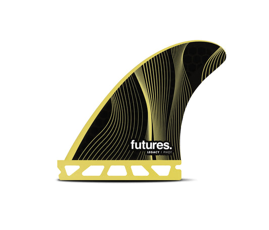 FUTURE FINS - P4 LEGACY PIVOT - HONEYCOMBE - THRUSTER - SMALL - YELLOW - Pollywog