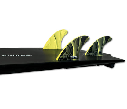 FUTURE FINS - P4 LEGACY PIVOT - HONEYCOMBE - THRUSTER - SMALL - YELLOW - Pollywog
