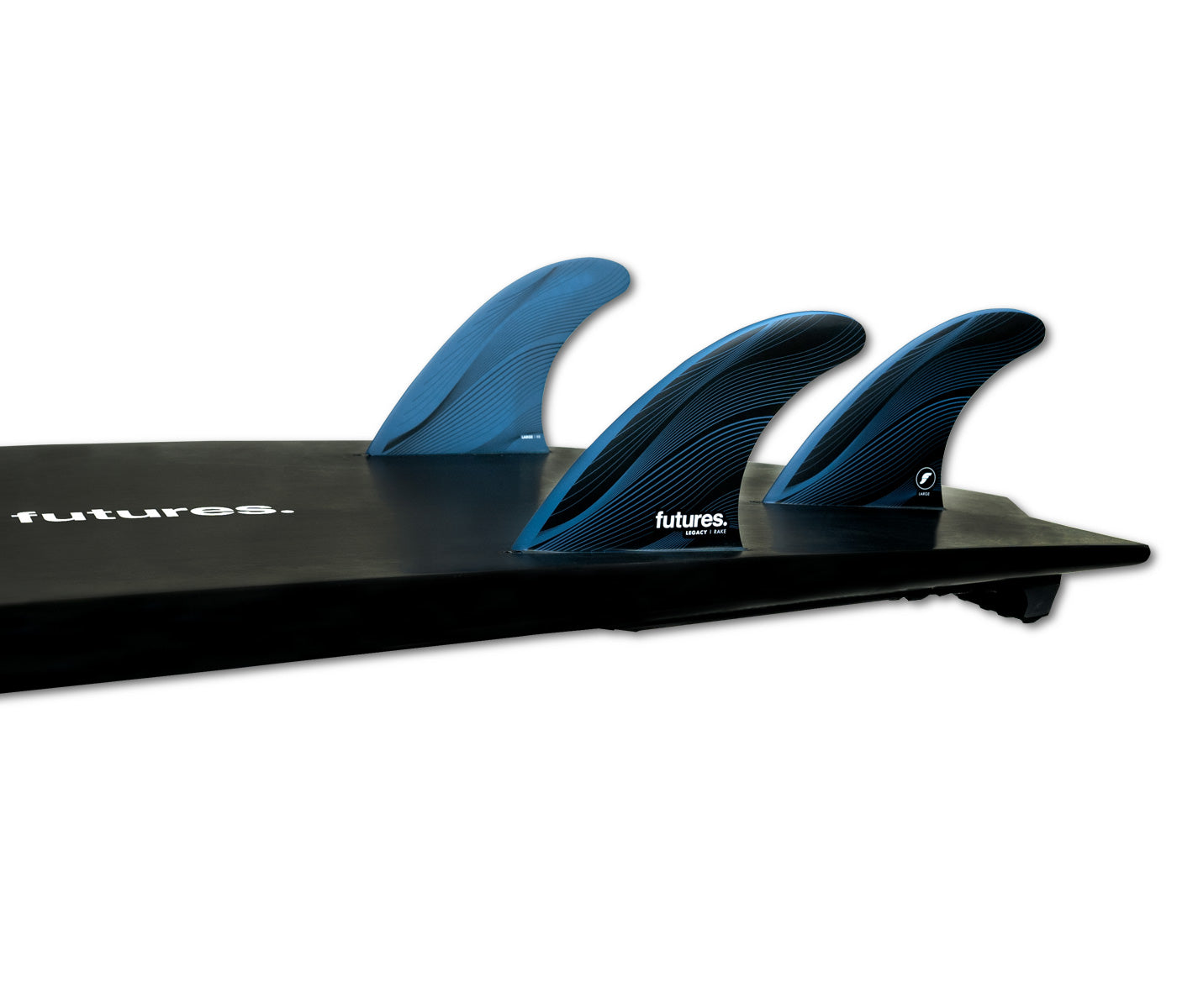 FUTURE FINS - R8 LEGACY RAKE - HONECOMBE - THRUSTER - LARGE - BLUE - Pollywog